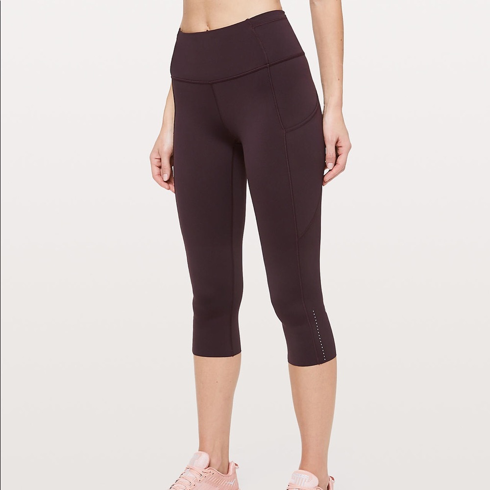 Lululemon Fast and Free Crop, perfect condition